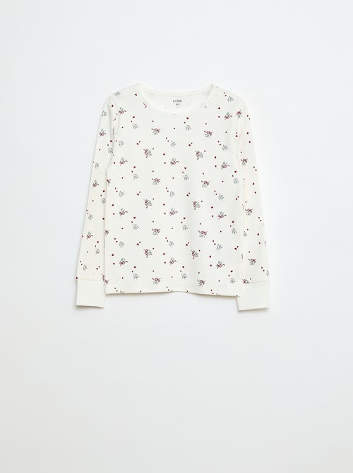 Ensemble de pyjama long en molleton + gilet sans manches effet moutonné - 3 pièces - Kiabi