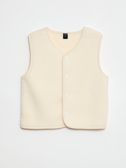 Ensemble de pyjama long en molleton + gilet sans manches effet moutonné - 3 pièces - Kiabi