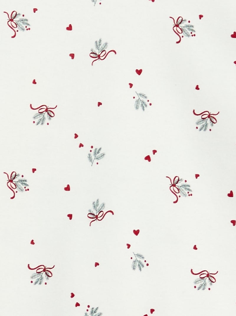 Ensemble de pyjama long en molleton + gilet sans manches effet moutonné - 3 pièces Blanc - Kiabi