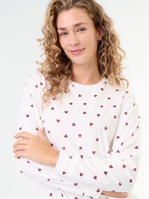 Ensemble de pyjama long en polaire - 2 pièces - Kiabi