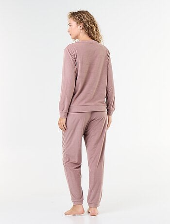 Ensemble de pyjama long en polaire - 2 pièces