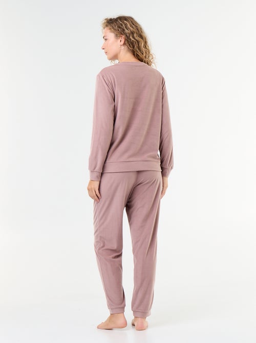 Ensemble de pyjama long en polaire - 2 pièces - Kiabi