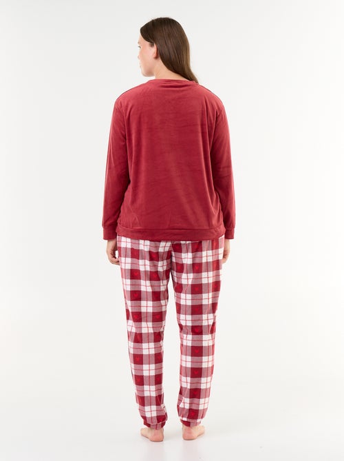 Ensemble de pyjama long en polaire 'Disney' 'Minnie' - 2 pièces - Kiabi