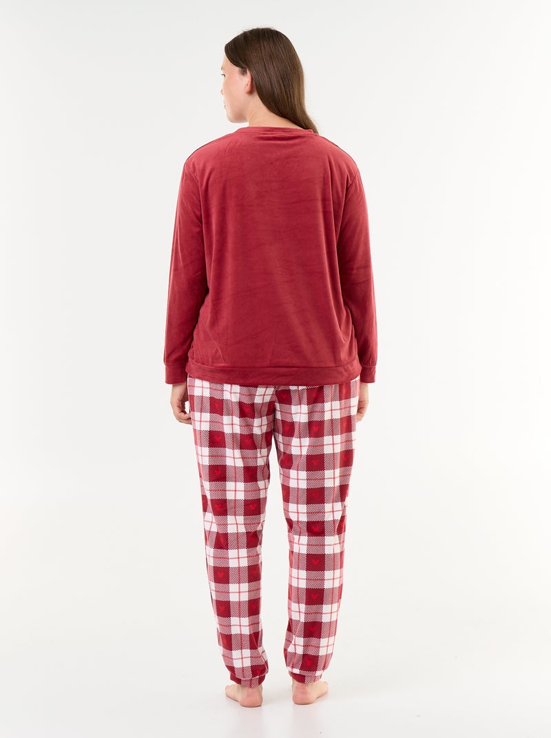 Ensemble de pyjama long en polaire 'Disney' 'Minnie' - 2 pièces Rouge - Kiabi