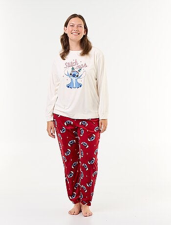 Ensemble de pyjama long en polaire 'Disney' 'Stitch' - 2 pièces