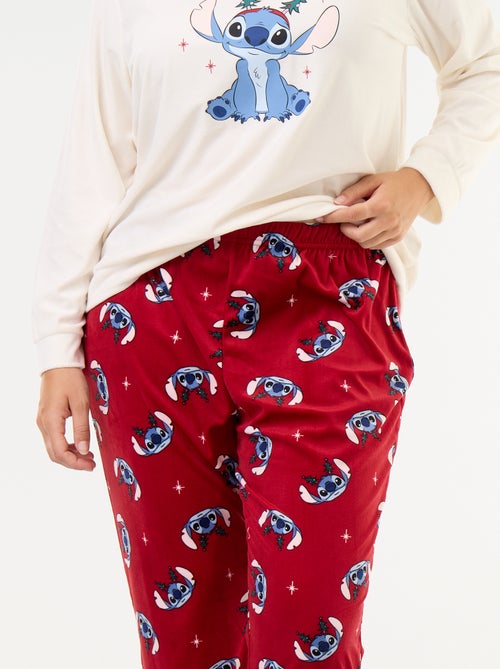 Ensemble de pyjama long en polaire 'Disney' 'Stitch' - 2 pièces - Kiabi