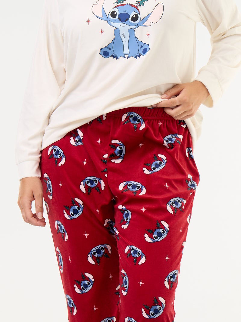 Ensemble de pyjama long en polaire 'Disney' 'Stitch' - 2 pièces Rouge - Kiabi