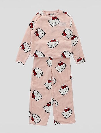 Ensemble de pyjama long en polaire 'Hello Kitty' - 2 pièces