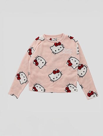 Ensemble de pyjama long en polaire 'Hello Kitty' - 2 pièces