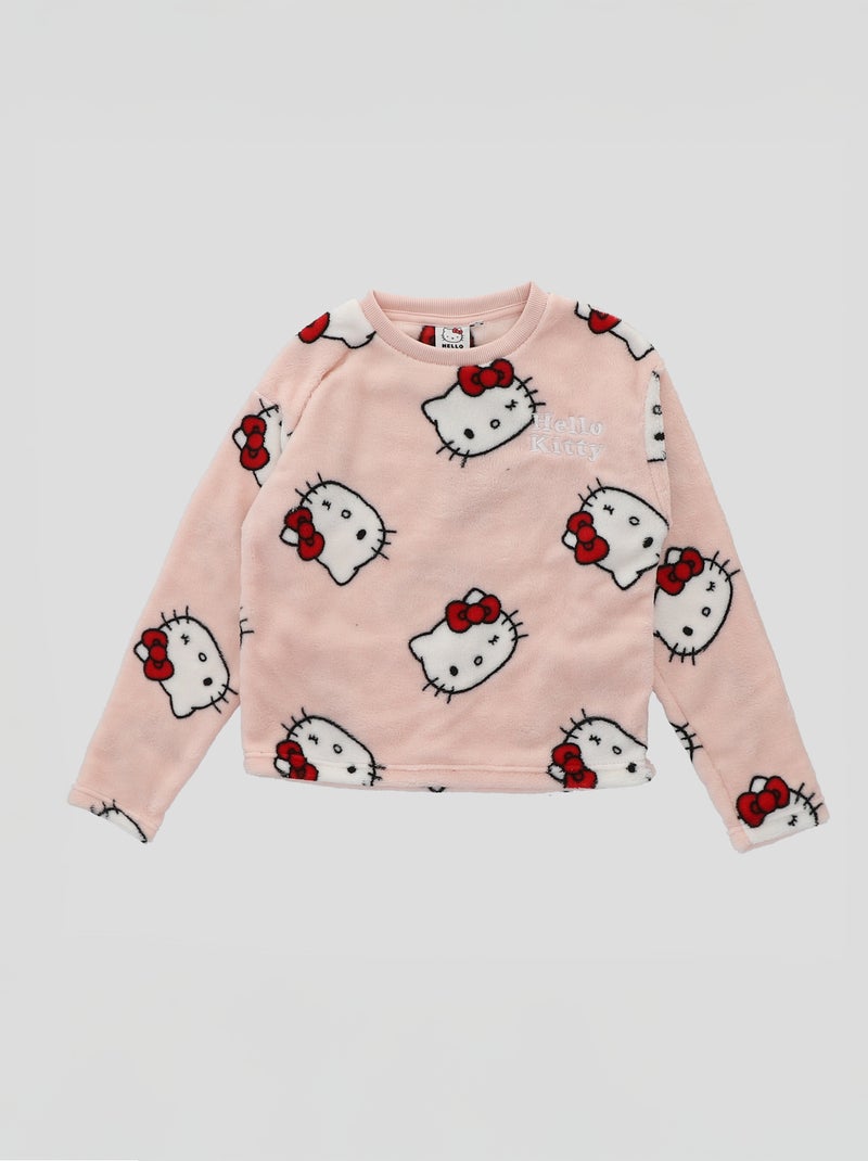 Ensemble de pyjama long en polaire 'Hello Kitty' - 2 pièces Rose - Kiabi