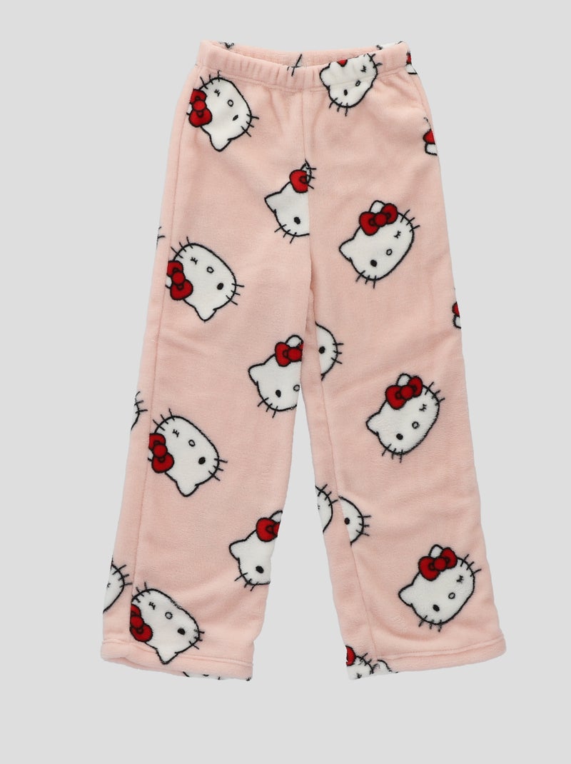 Ensemble de pyjama long en polaire 'Hello Kitty' - 2 pièces Rose - Kiabi