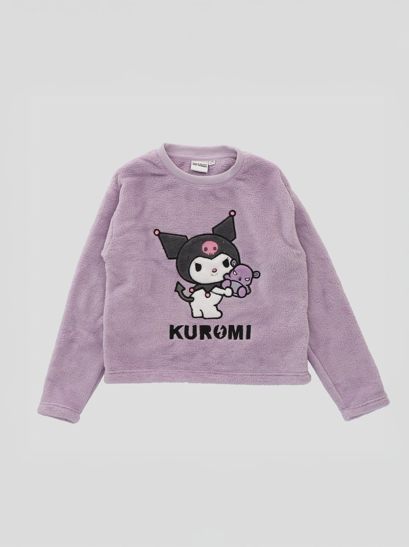 Ensemble de pyjama long en polaire 'Hello Kitty' - 2 pièces Violet - Kiabi