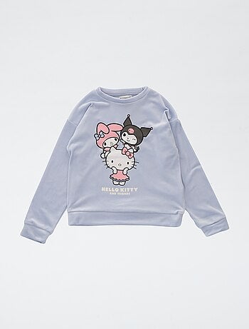 Ensemble de pyjama long en polaire 'Kuromi' 'Hello Kitty' - 2 pièces