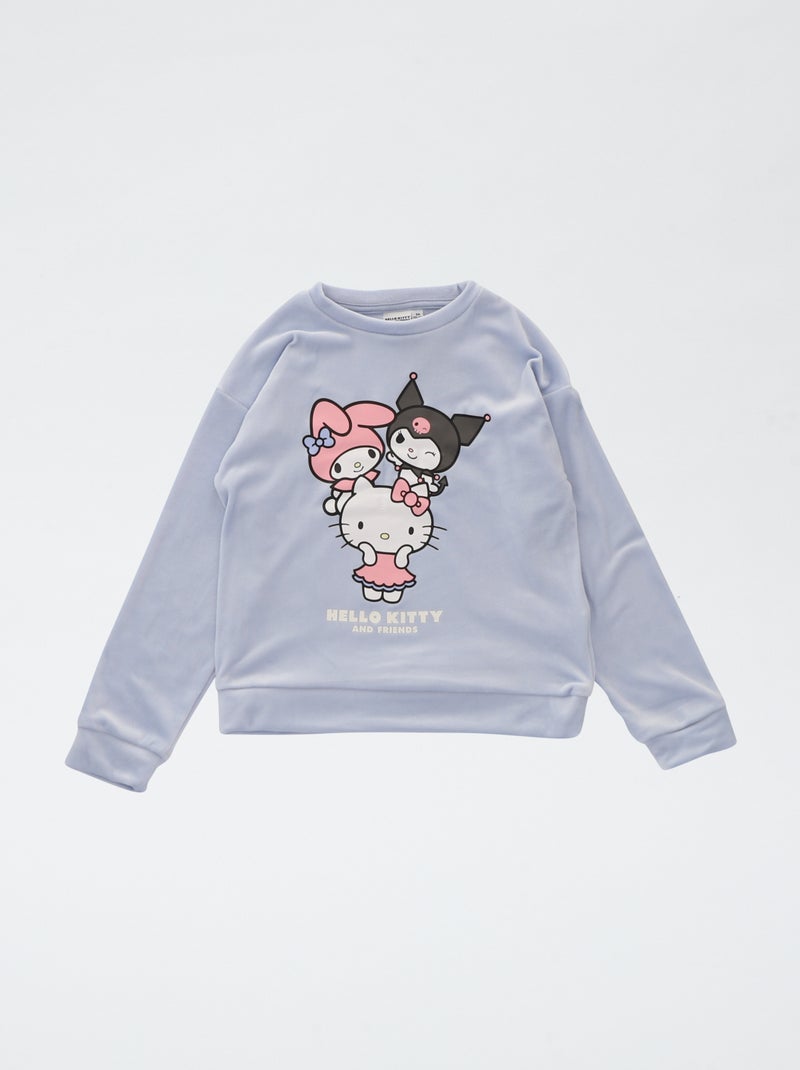 Ensemble de pyjama long en polaire 'Kuromi' 'Hello Kitty' - 2 pièces Bleu - Kiabi
