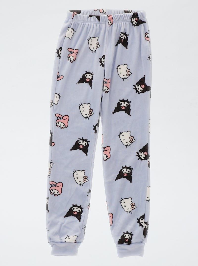 Ensemble de pyjama long en polaire 'Kuromi' 'Hello Kitty' - 2 pièces Bleu - Kiabi