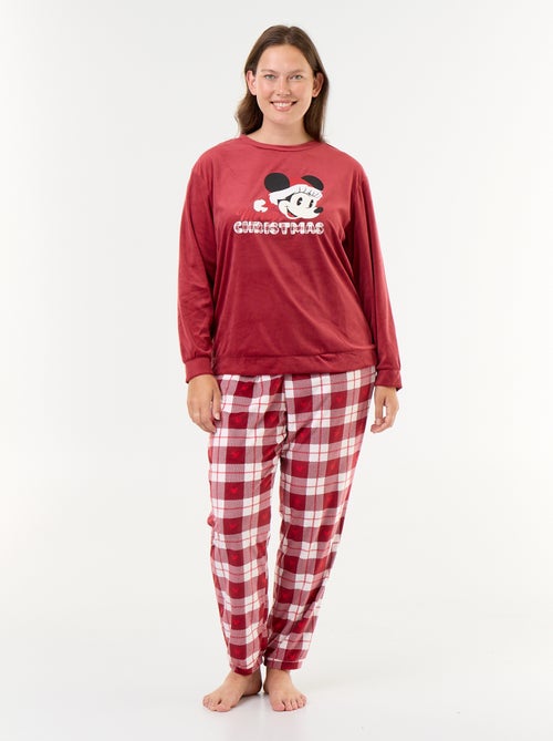 Ensemble de pyjama long en polaire 'Noël' 'Disney' 'Minnie' - 2 pièces - Kiabi
