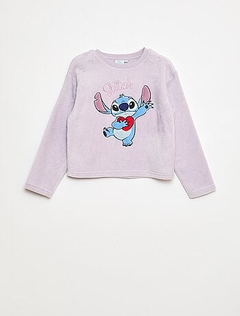 Ensemble de pyjama long en polaire 'Stitch' 'Disney' - 2 pièces