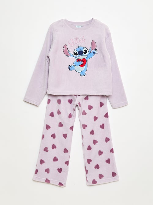 Ensemble de pyjama long en polaire 'Stitch' 'Disney' - 2 pièces - Kiabi