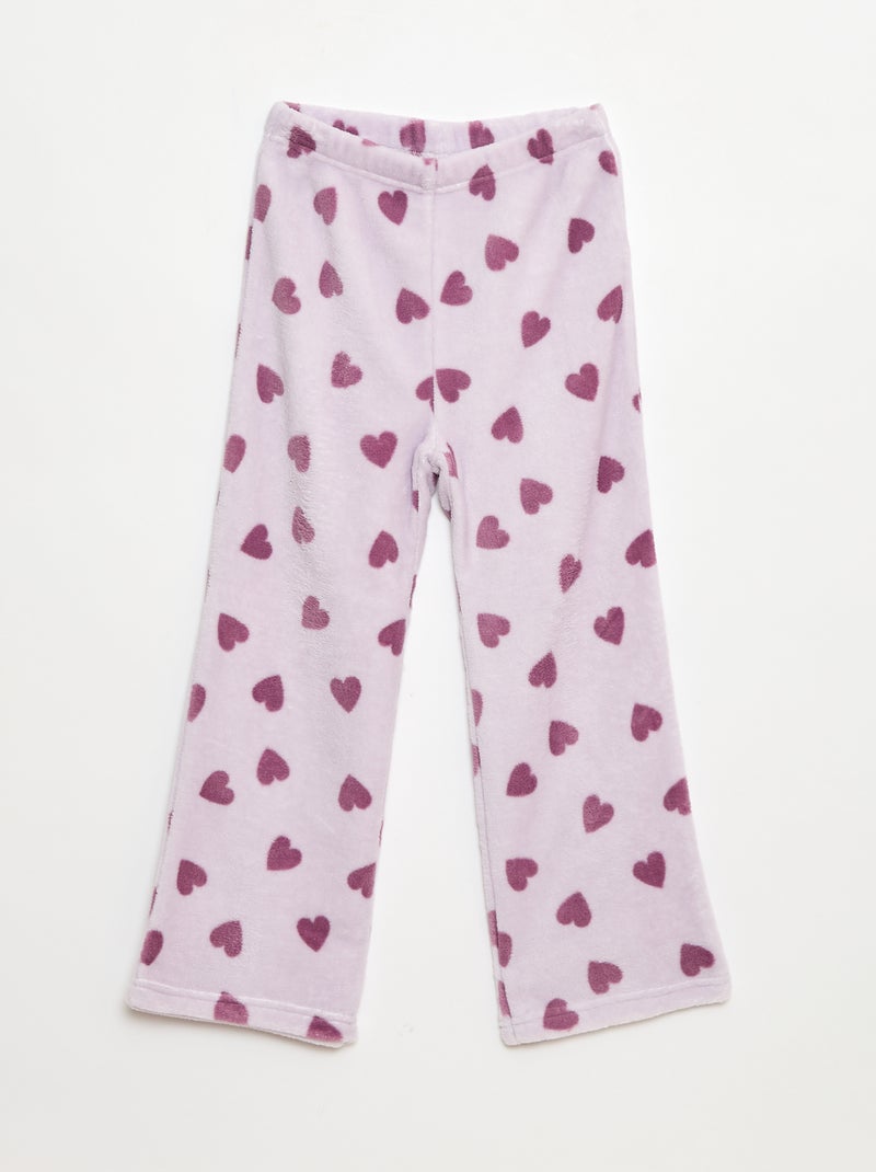 Ensemble de pyjama long en polaire 'Stitch' 'Disney' - 2 pièces Violet - Kiabi