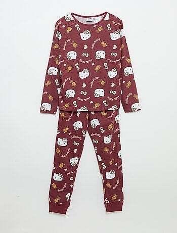 Ensemble de pyjama long 'Hello Kitty' - 2 pièces