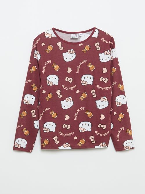 Ensemble de pyjama long 'Hello Kitty' - 2 pièces - Kiabi Ensemble de pyjama long 'Hello Kitty' - 2 pièces - Kiabi