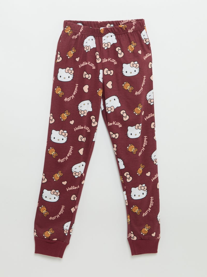 Ensemble de pyjama long 'Hello Kitty' - 2 pièces Rouge - Kiabi