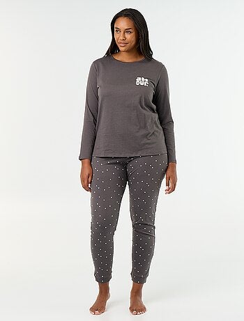 Ensemble de pyjama long imprimé - 2 pièces