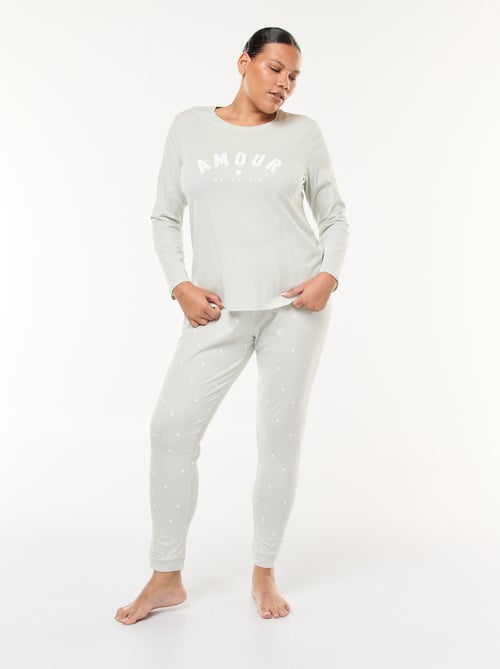 Ensemble de pyjama long imprimé - 2 pièces - Kiabi