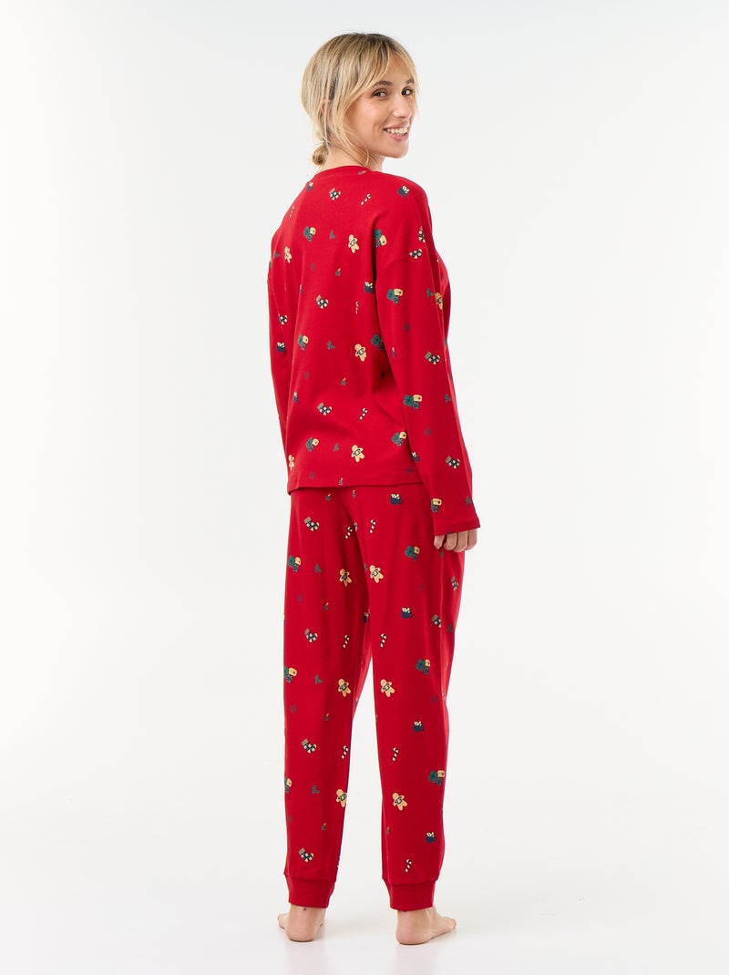 Ensemble de pyjama long 'Noël' - 2 pièces Rouge - Kiabi
