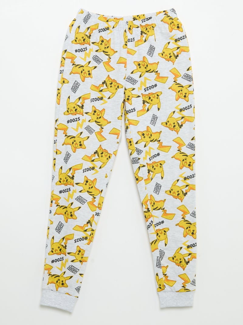 Ensemble de pyjama long 'Pikachu' 'Pokémon' - 2 pièces Gris - Kiabi