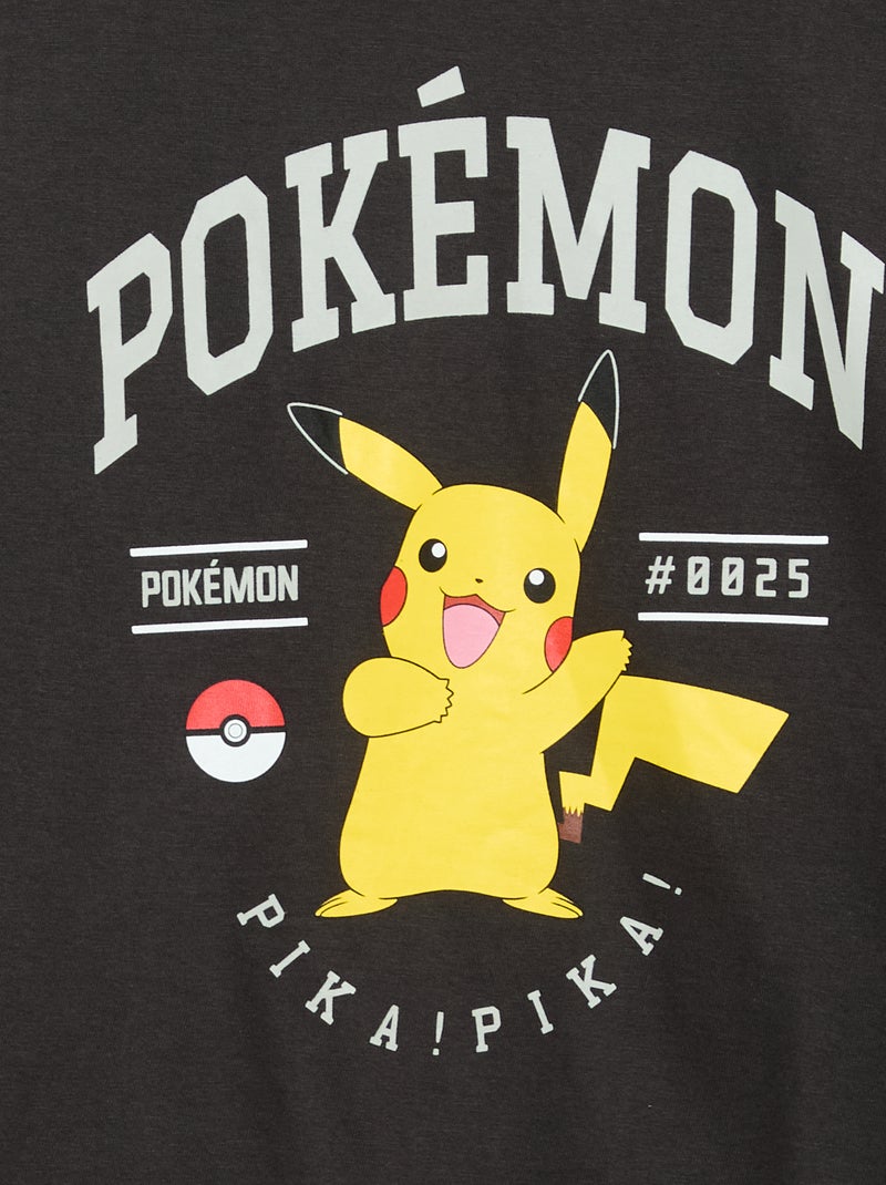 Ensemble de pyjama long 'Pikachu' 'Pokémon' - 2 pièces Noir - Kiabi