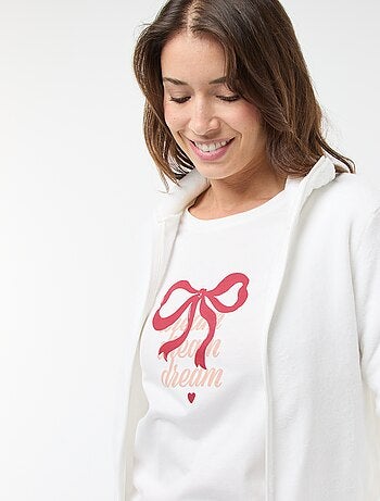 Ensemble de pyjama long + sweat zippé en polaire - 3 pièces