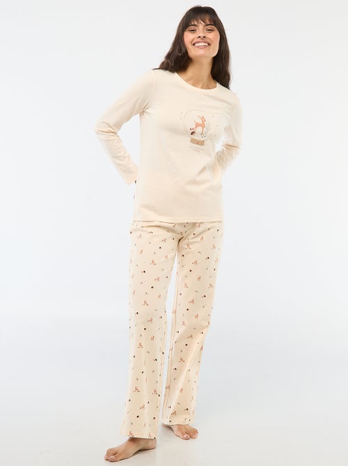 Ensemble de pyjama long + sweat zippé en polaire - 3 pièces - Kiabi