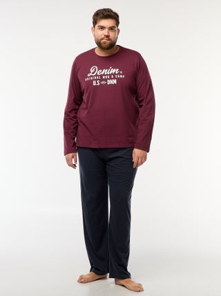 Ensemble de pyjama long t-shirt + pantalon - 2 pièces