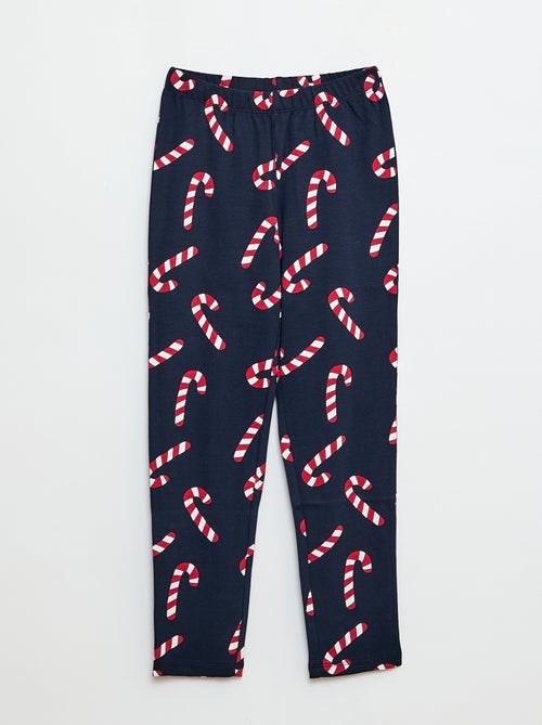 Ensemble de pyjama long t-shirt + pantalon 'Noël' - 2 pièces - Kiabi