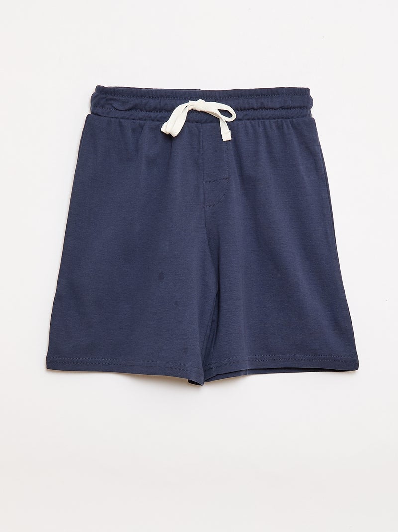 Ensemble de pyjama manches courtes en coton Bleu - Kiabi