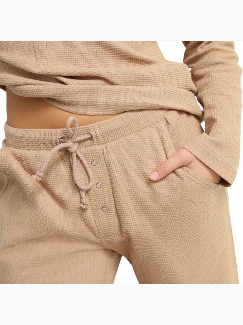 Ensemble de pyjama manches longues Cosy Time Beige foncé - Kiabi