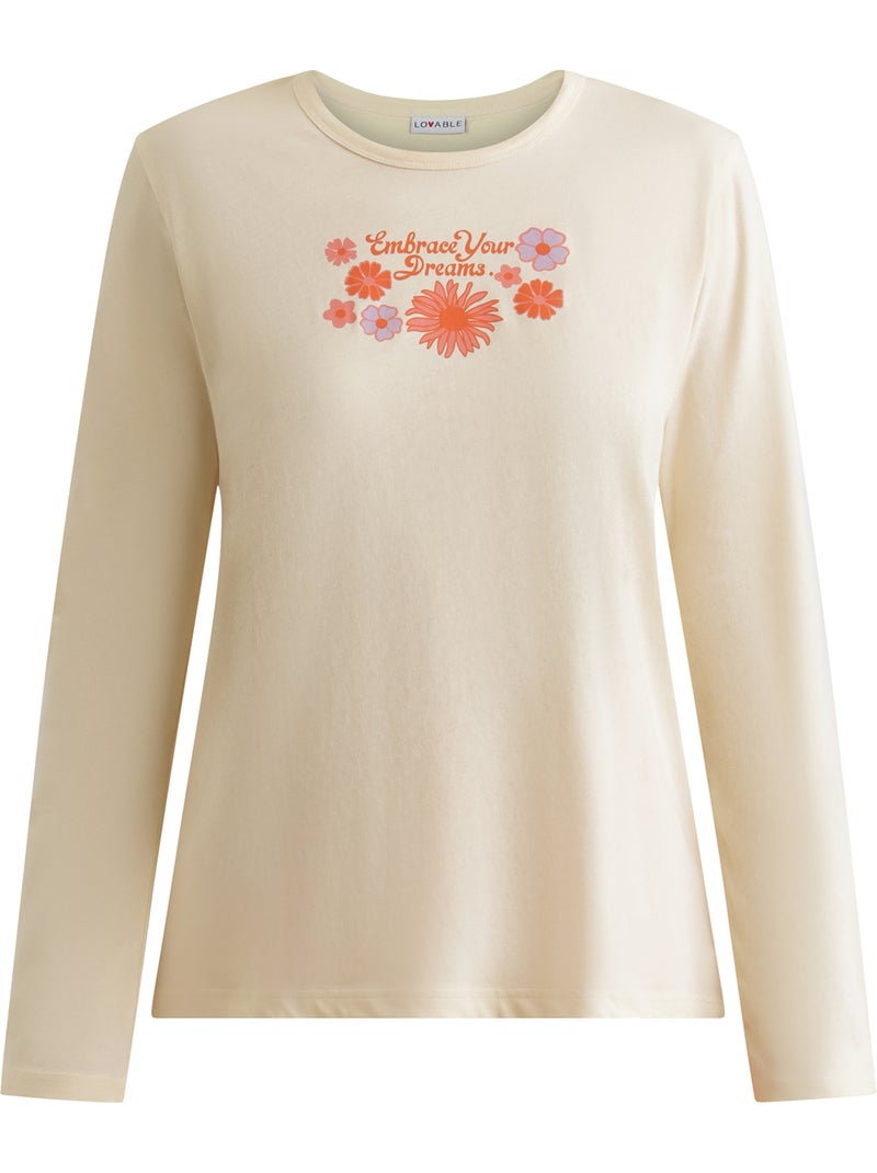 Ensemble de pyjama manches longues Don't Disturb Rose pâle - Kiabi