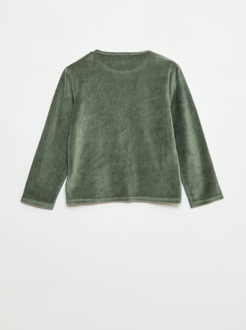 Ensemble de pyjama 'Mario' en velours Vert - Kiabi