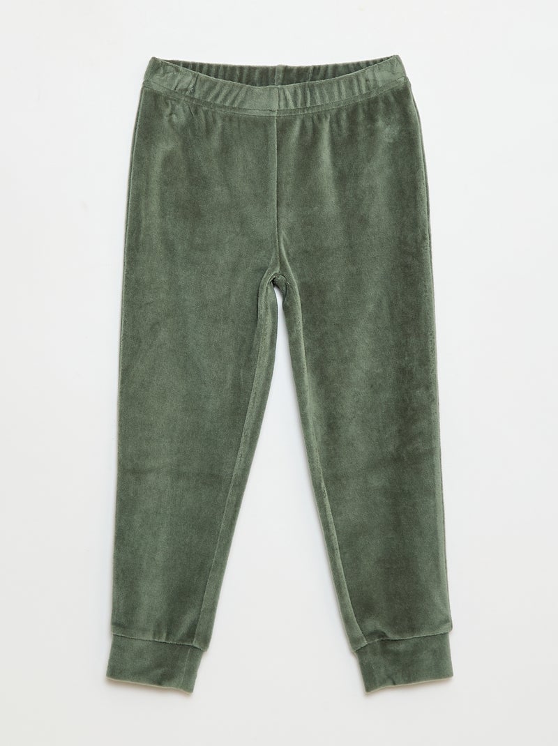 Ensemble de pyjama 'Mario' en velours Vert - Kiabi