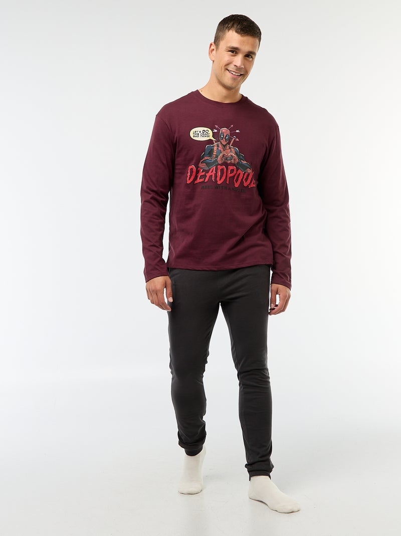 Pyjama court 'Deadpool' 'Marvel' t-shirt manches courtes short - 2 pièces - Bleu - 5.40