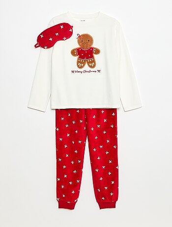 Ensemble de pyjama + masque Noël en velours
