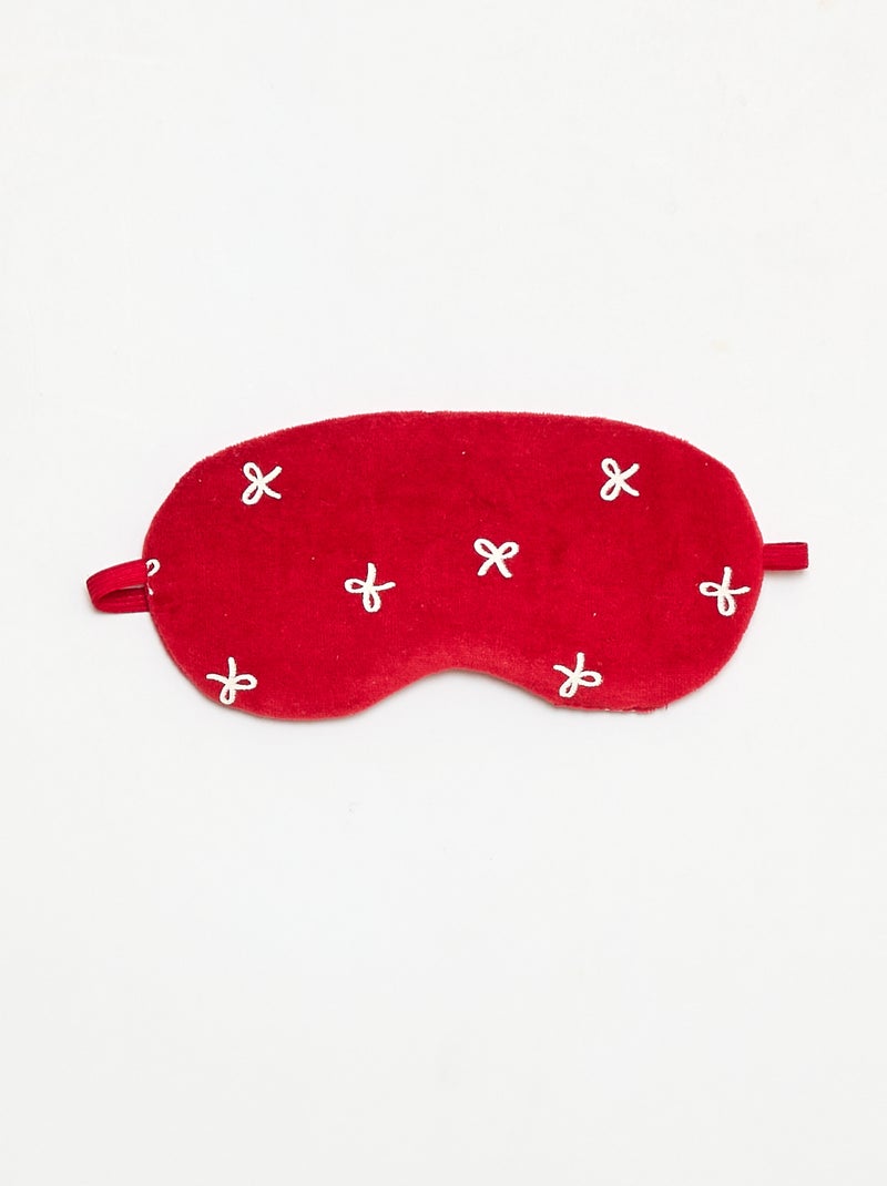 Ensemble de pyjama + masque Noël en velours Rouge - Kiabi