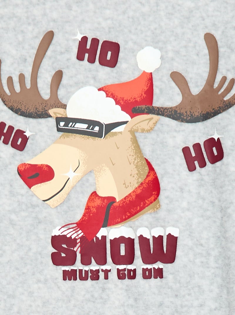 Ensemble de pyjama Noël avec bonnet Gris - Kiabi