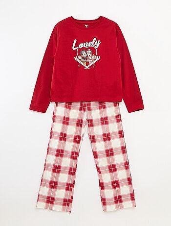 Ensemble de pyjama Noël 'Disney' 'Frozen' en jersey coton