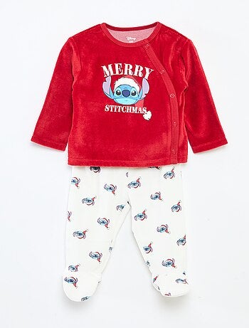 Ensemble de pyjama Noël imprimé 'Disney' 'Stitch' en coton