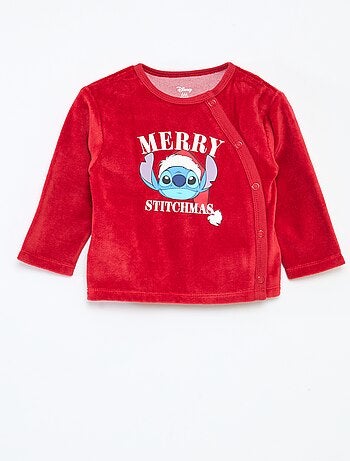 Ensemble de pyjama Noël imprimé 'Disney' 'Stitch' en coton