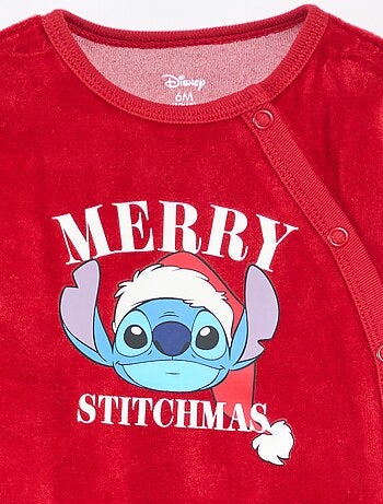 Ensemble de pyjama Noël imprimé 'Disney' 'Stitch' en coton