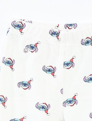 Ensemble de pyjama Noël imprimé 'Disney' 'Stitch' en coton