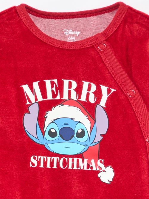 Ensemble de pyjama Noël imprimé 'Disney' 'Stitch' en coton - Kiabi